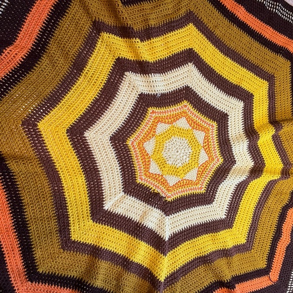 granny afghan | vintage handmade crochet throw blanket retro unique Roseanne MCM - Picture 2 of 11
